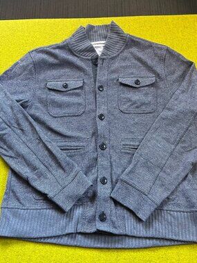 Banana Republic Heritage Collection Men's Gray Tweed Button Front Cardigan SZ XL